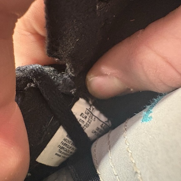 nike air jordan 5 kids youth size 1Y shoes black aqua basketball sneakers - Picture 9 of 10